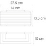 Полка металлическая WASSERKRAFT K-711BRUSHED GOLD K-711BG